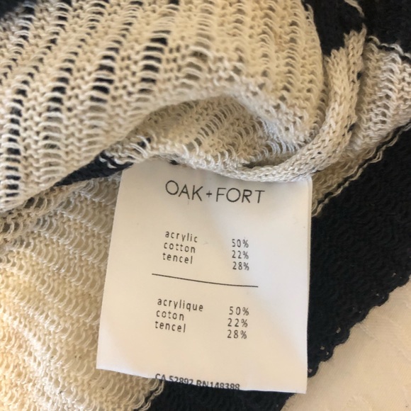 Black, cream gorgeous striped sweater, slightly sheer, small - Picture 5 of 6